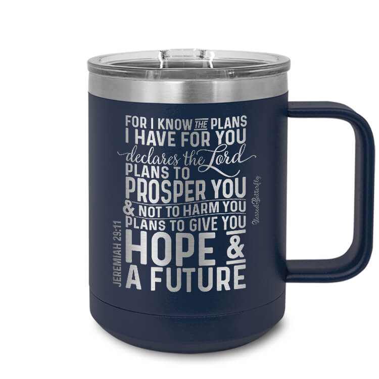 For I Know The Plans Jeremiah 29:11 Etched Ringneck Mug
