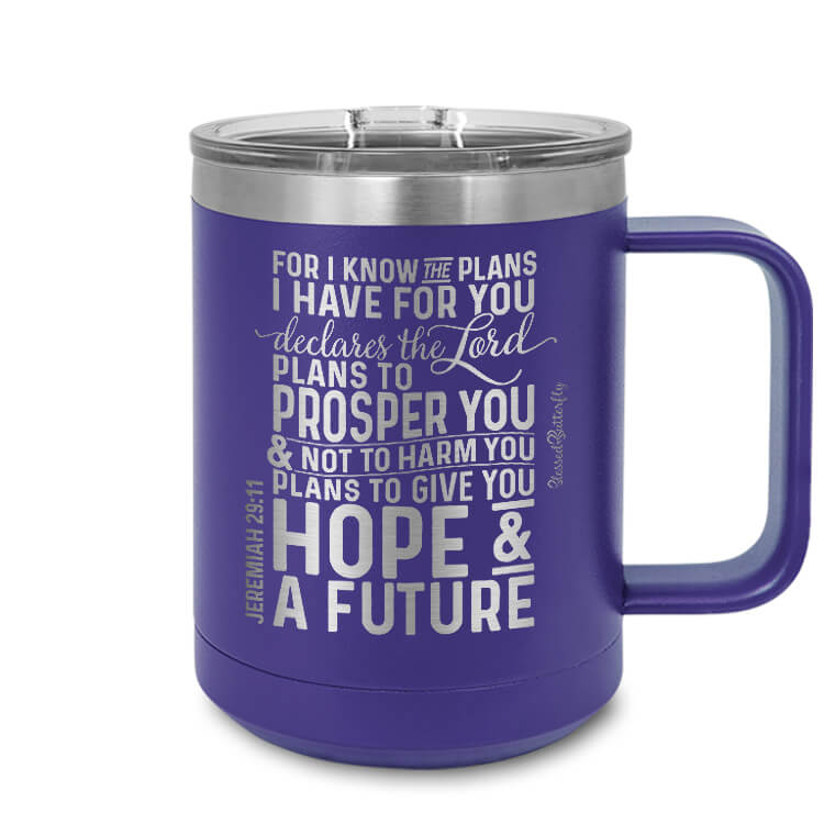 For I Know The Plans Jeremiah 29:11 Etched Ringneck Mug