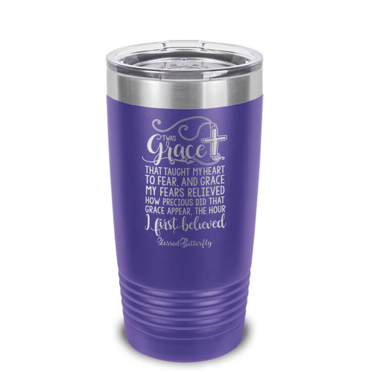 'Twas Grace Etched Ringneck Tumbler