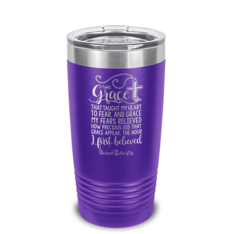 'Twas Grace Etched Ringneck Tumbler