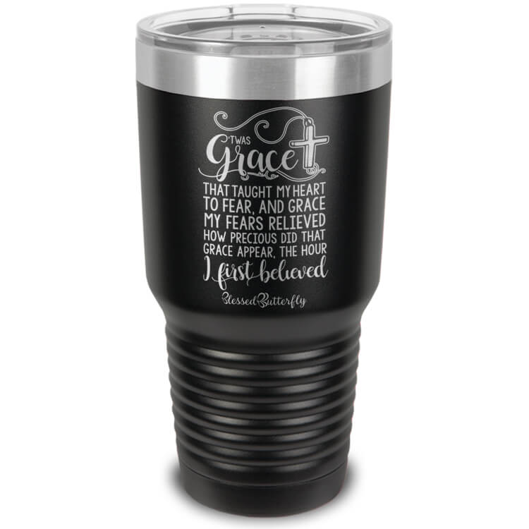 'Twas Grace Etched Ringneck Tumbler
