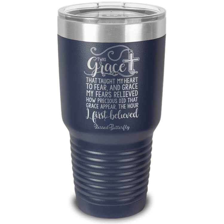 'Twas Grace Etched Ringneck Tumbler