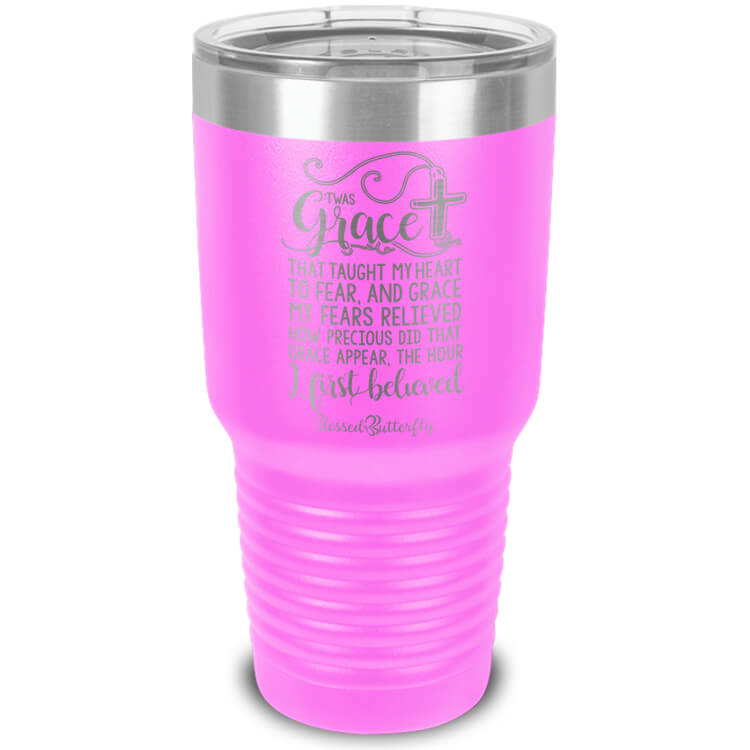 'Twas Grace Etched Ringneck Tumbler