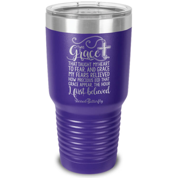 'Twas Grace Etched Ringneck Tumbler
