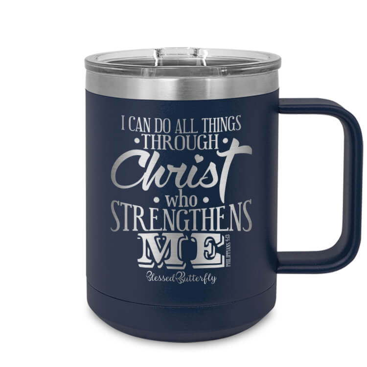 Christ Who Strengthens Me Etched Ringneck Mug