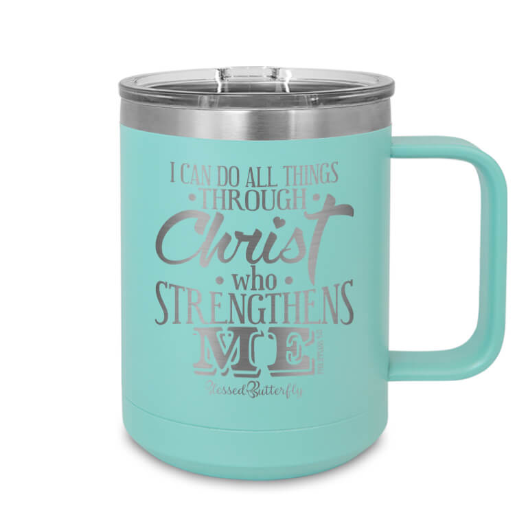 Christ Who Strengthens Me Etched Ringneck Mug